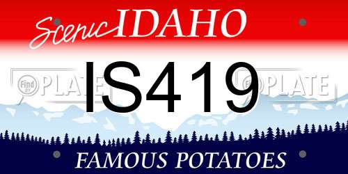 IS419 Idaho License Plate