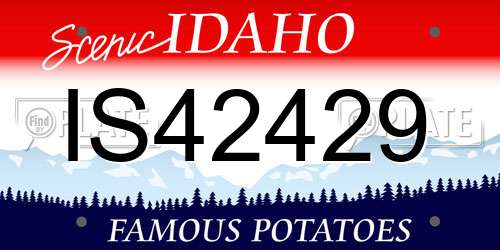 IS42429 Idaho License Plate