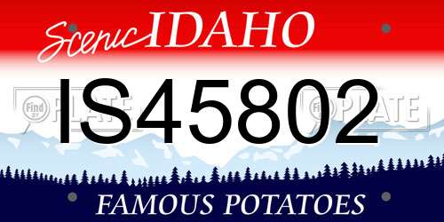 IS45802 Idaho License Plate