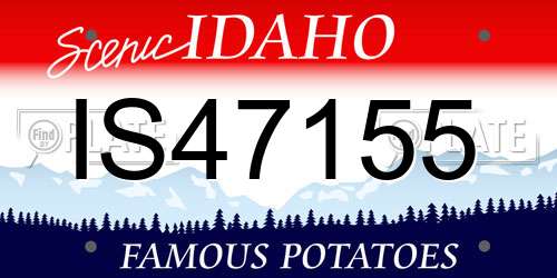 IS47155 Idaho License Plate