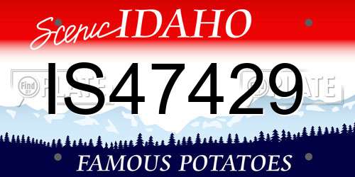 IS47429 Idaho License Plate