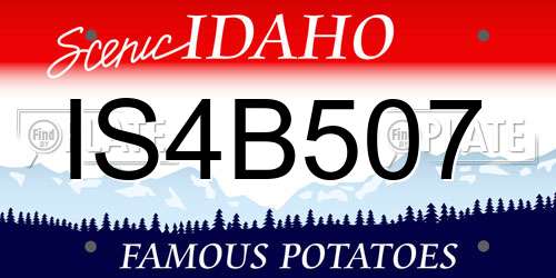 IS4B507 Idaho License Plate
