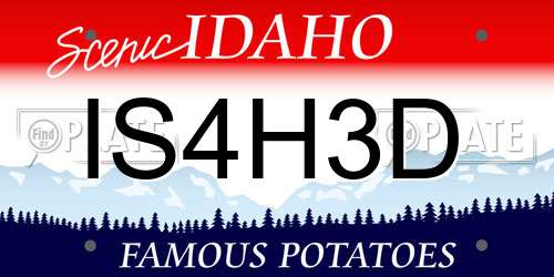IS4H3D Idaho License Plate