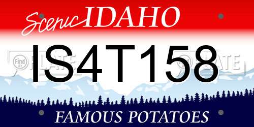 IS4T158 Idaho License Plate