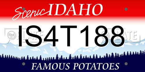 IS4T188 Idaho License Plate