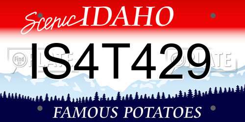 IS4T429 Idaho License Plate