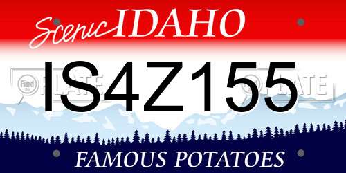 IS4Z155 Idaho License Plate