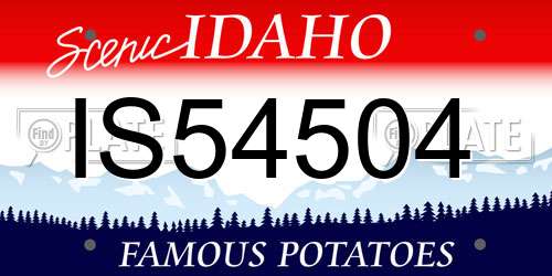 IS54504 Idaho License Plate
