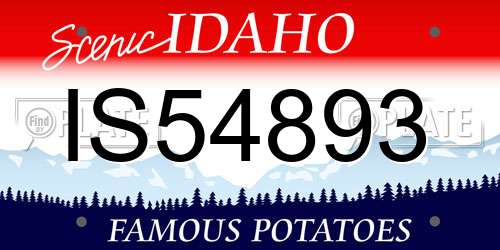 IS54893 Idaho License Plate