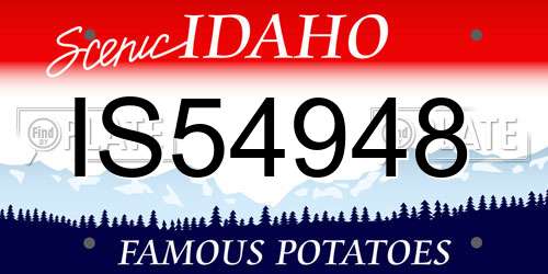 IS54948 Idaho License Plate