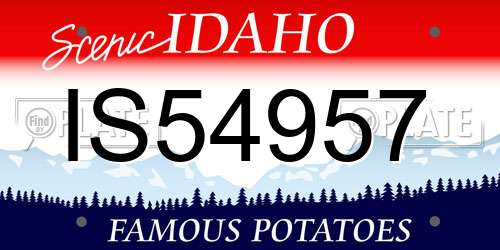 IS54957 Idaho License Plate