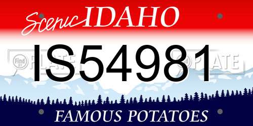 IS54981 Idaho License Plate