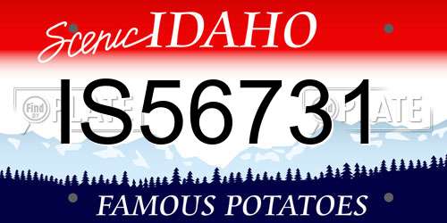 IS56731 Idaho License Plate