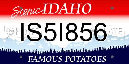 IS5I856 Idaho License Plate