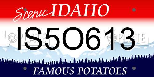 IS5O613 Idaho License Plate
