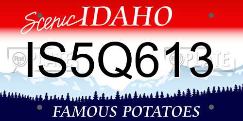 IS5Q613 Idaho License Plate