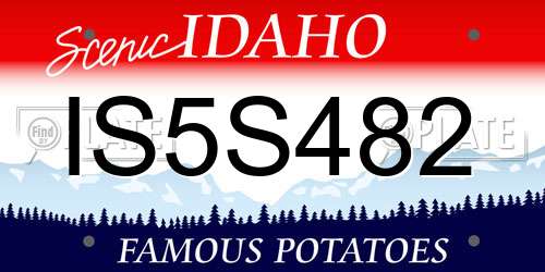 IS5S482 Idaho License Plate