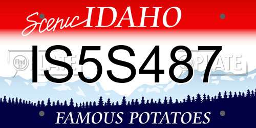 IS5S487 Idaho License Plate