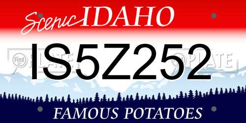 IS5Z252 Idaho License Plate