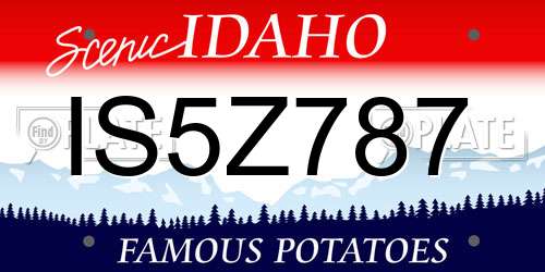 IS5Z787 Idaho License Plate
