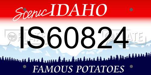 IS60824 Idaho License Plate