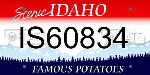 IS60834 Idaho License Plate