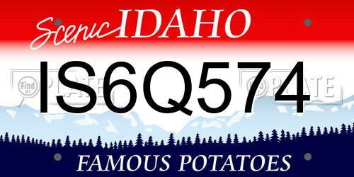 IS6Q574 Idaho License Plate