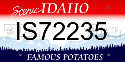 IS72235 Idaho License Plate