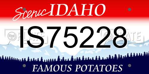 IS75228 Idaho License Plate