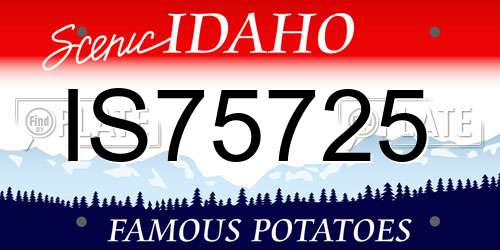 IS75725 Idaho License Plate