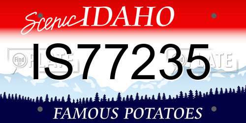 IS77235 Idaho License Plate