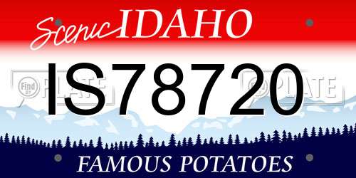 IS78720 Idaho License Plate