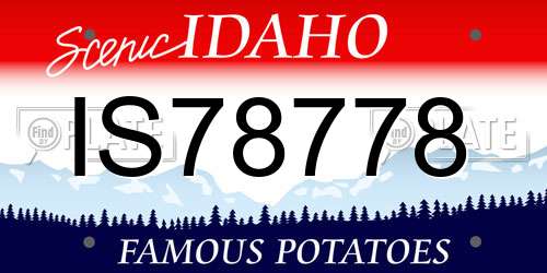IS78778 Idaho License Plate