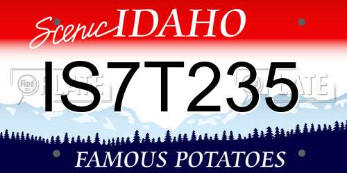 IS7T235 Idaho License Plate