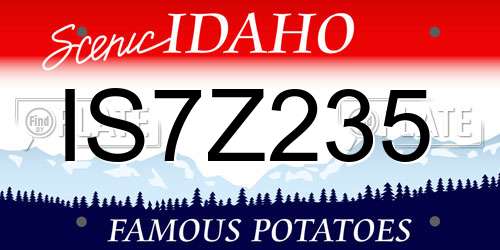 IS7Z235 Idaho License Plate