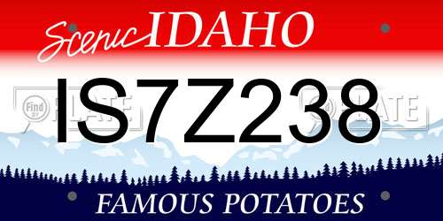 IS7Z238 Idaho License Plate