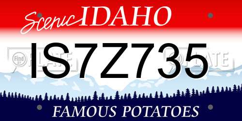 IS7Z735 Idaho License Plate