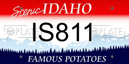 IS811 Idaho License Plate