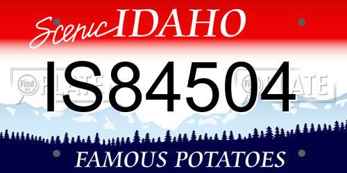 IS84504 Idaho License Plate