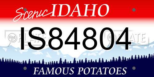 IS84804 Idaho License Plate