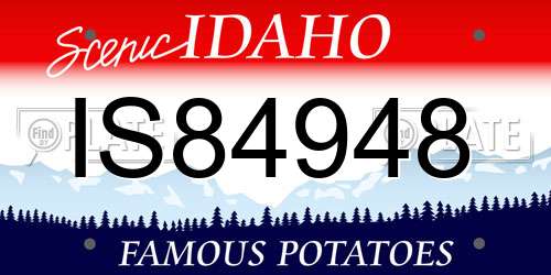 IS84948 Idaho License Plate
