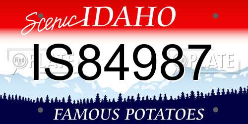 IS84987 Idaho License Plate