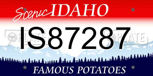 IS87287 Idaho License Plate