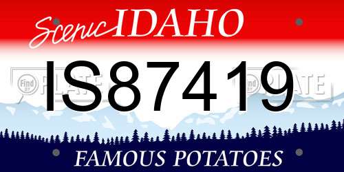 IS87419 Idaho License Plate
