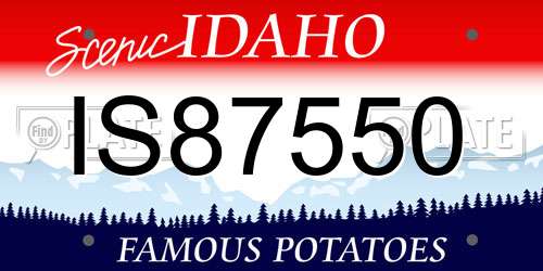 IS87550 Idaho License Plate