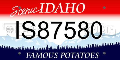 IS87580 Idaho License Plate