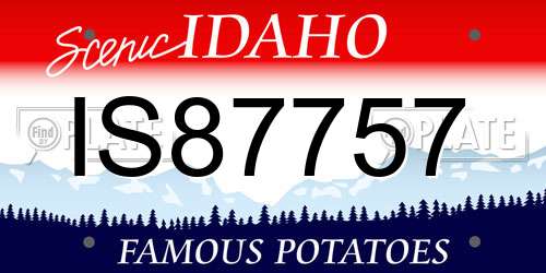 IS87757 Idaho License Plate