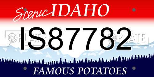 IS87782 Idaho License Plate