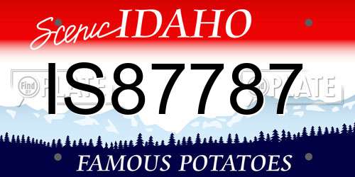 IS87787 Idaho License Plate