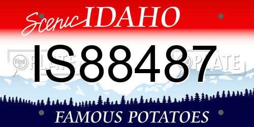 IS88487 Idaho License Plate